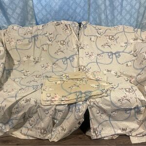 Vintage Size Queen Flat Fitted Sheets and Pillow Case Set Country Cottage Farm